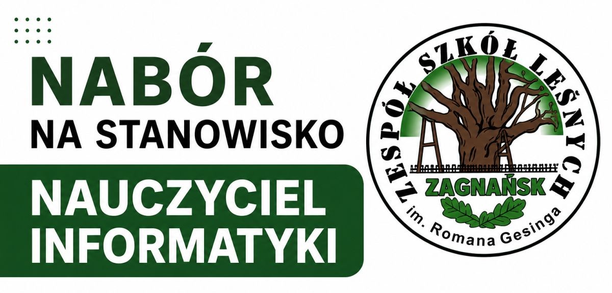 Ogłoszenie o naborze na wolne stanowisko pracy nauczyciel informatyki