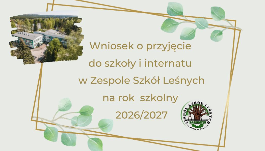 Wniosek o przyjęcie do szkoły i internatu na rok szkolny 2025-2026