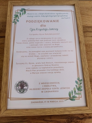01podziękowanie dla ojca rekolekcjonisty