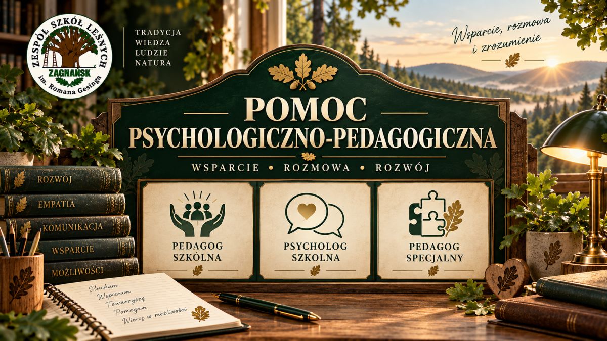 Godziny pracy pedagoga i psychologa w Zespole Szkół Leśnych  w Zagnańsku