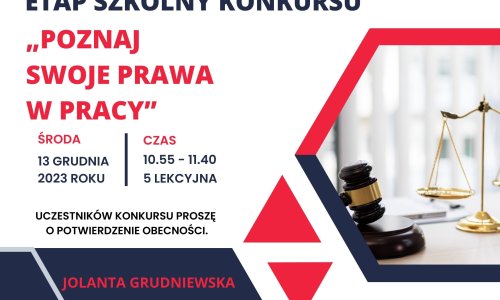 Etap szkolny konkursu 